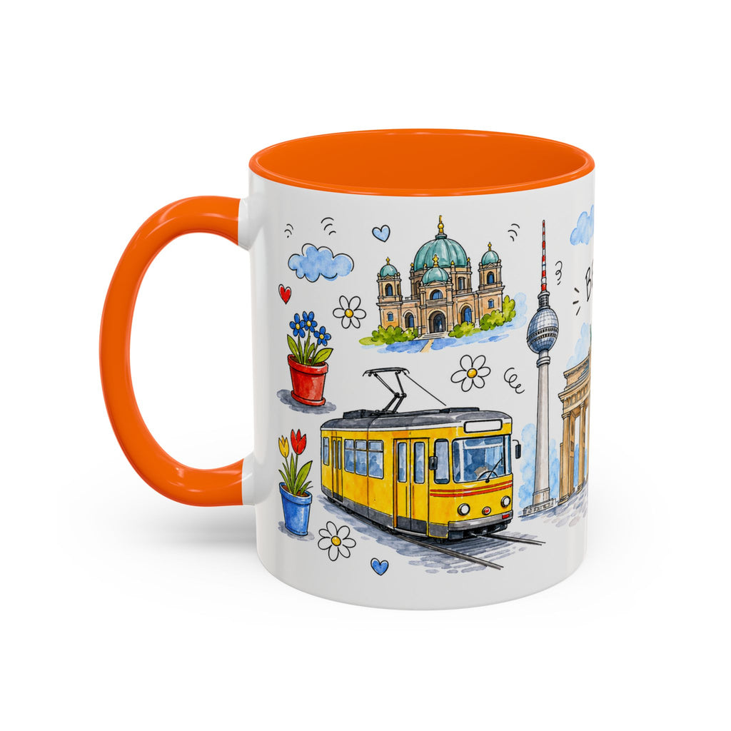 Berlin Travel Mug | European City Souvenir Accent Coffee Mug | 11oz 15oz Ceramic Cup