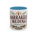Marrakech Medina Coffee Mug | Travel Destination Souvenir Gift | Accent Color Ceramic 11oz 15oz