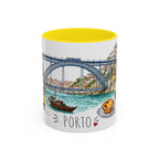 Porto Illustrated Travel Mug | City Souvenir Accent Coffee Mug | 11oz 15oz Ceramic Cup
