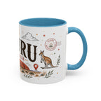 Uluru Coffee Mug | Travel Destination Souvenir Gift | Accent Color Ceramic 11oz 15oz