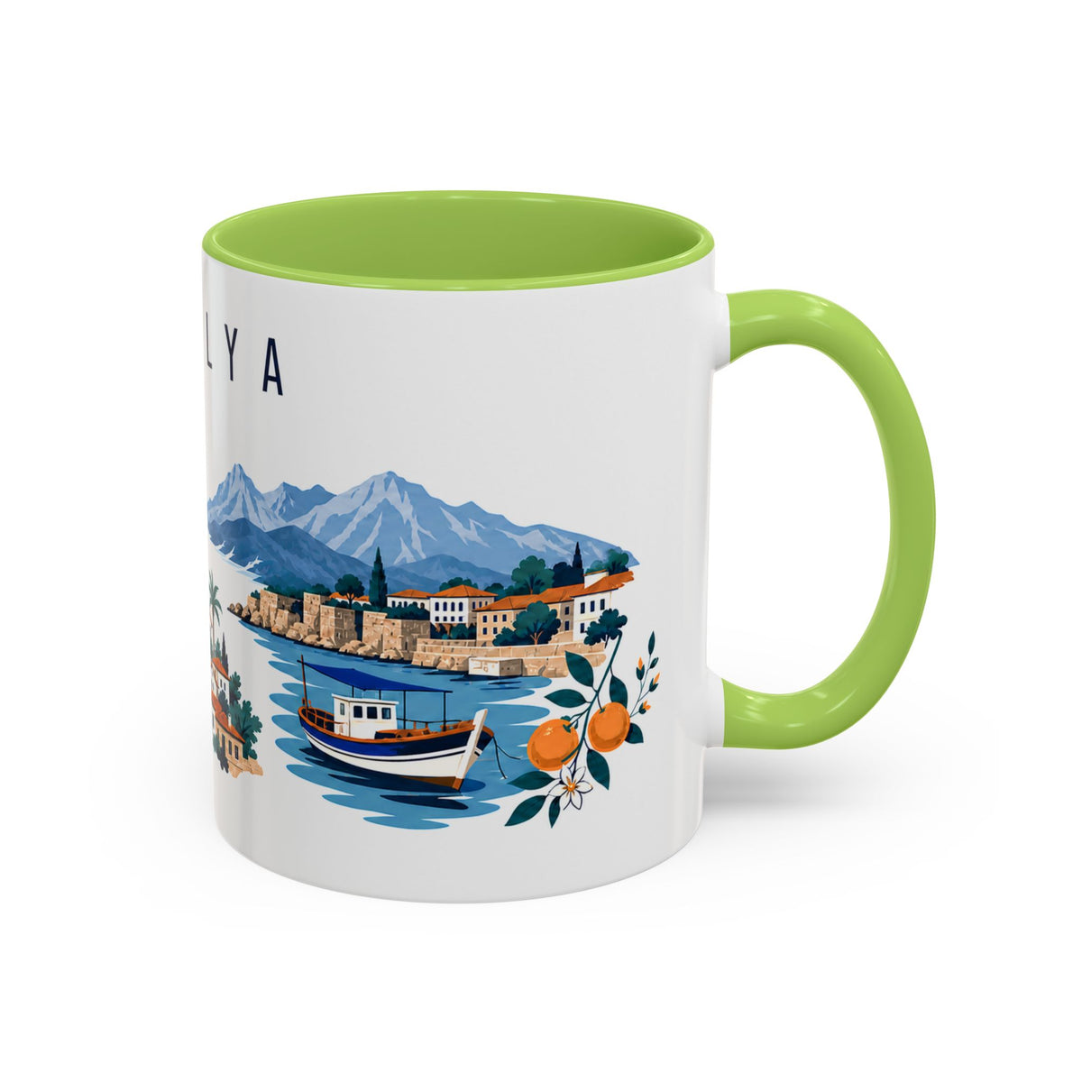 Antalya Coffee Mug | Turkey Travel Souvenir | Porcelain Decal City Gift | 11oz 15oz Accent Mug