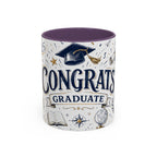 Congrats Graduate Coffee Mug | Class of 2026 Graduation Gift | Accent Color Ceramic 11oz 15oz