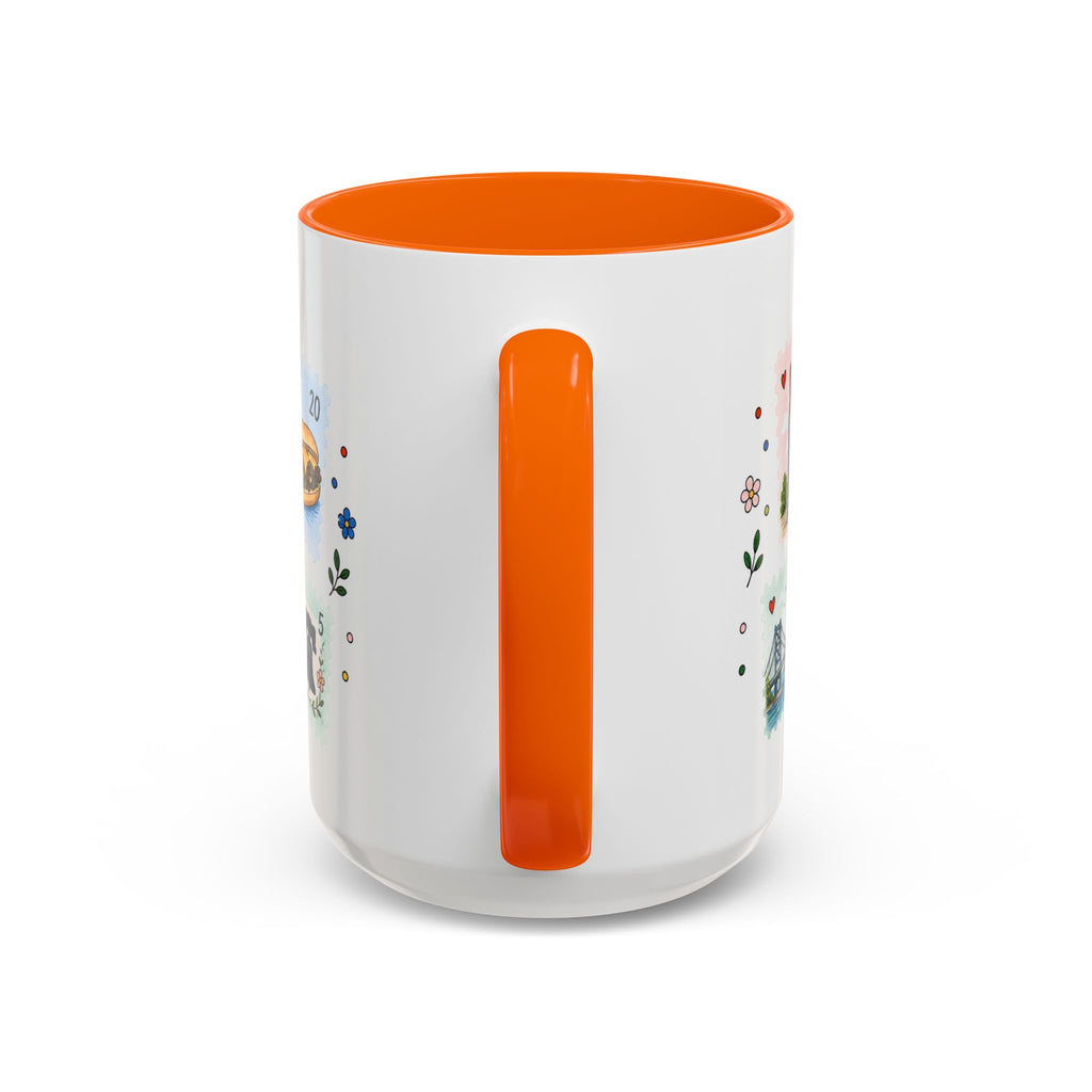 Philadelphia Coffee Mug | Postage Stamp Collage Mug | Travel Souvenir Accent Cup 11oz 15oz