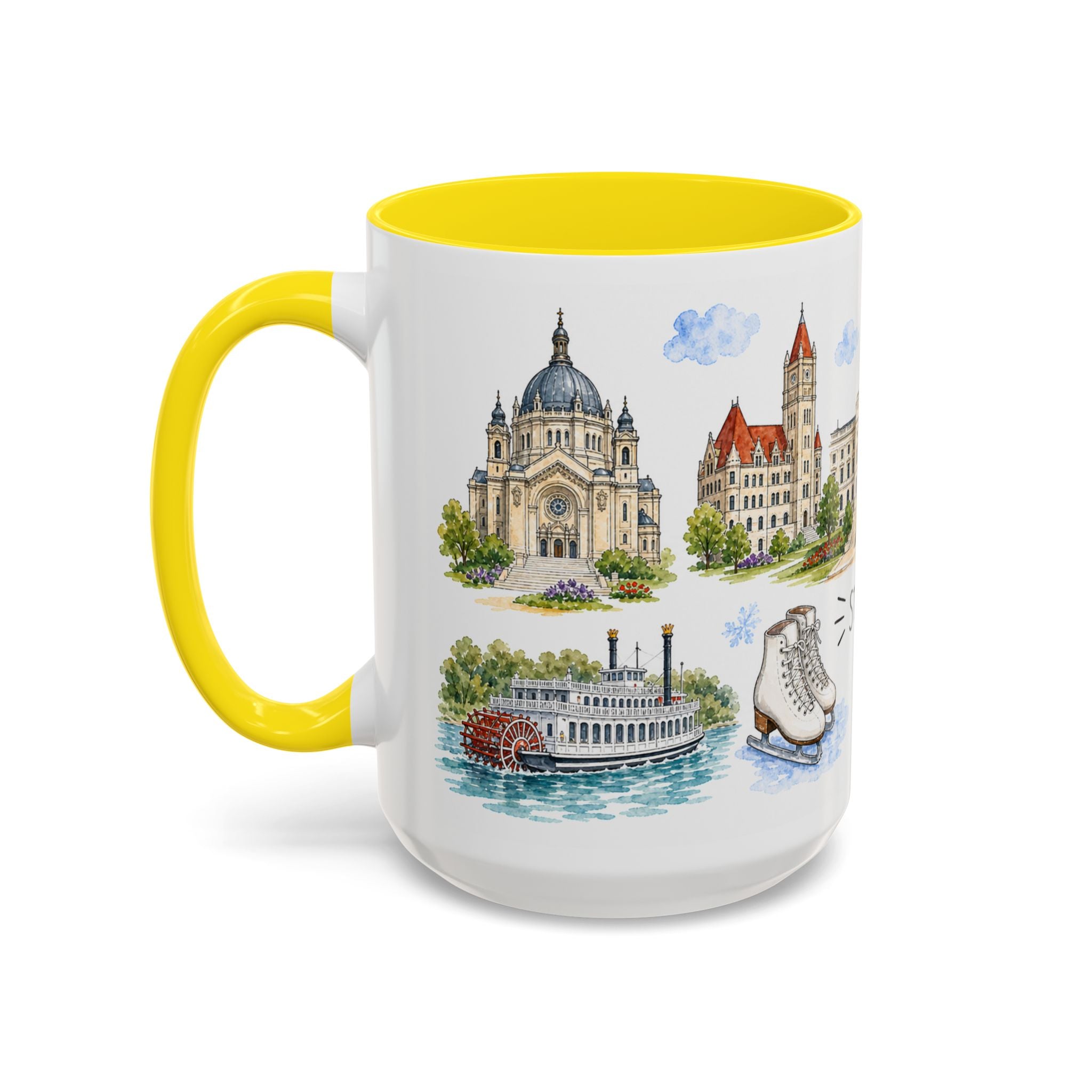 St. Paul Illustrated Travel Mug | City Souvenir Accent Coffee Mug | 11oz 15oz Ceramic Cup