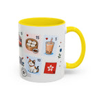 Hong Kong Coffee Mug | Postage Stamp Collage Mug | Travel Souvenir Accent Cup 11oz 15oz