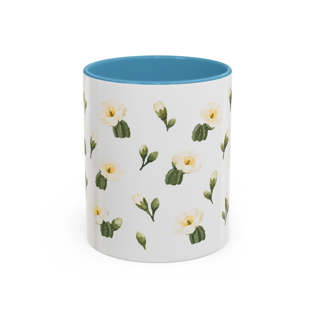 Arizona Saguaro cactus blossom Mug, State Flower Floral Coffee Cup, 11oz Botanical Gift