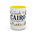Cairo Coffee Mug | Egypt Souvenir Travel Gift | Accent Color Ceramic 11oz 15oz