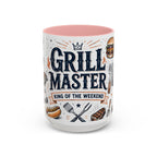 Grill Master Coffee Mug | Father's Day Gift for Dad | Accent Color Ceramic 11oz 15oz