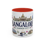 Bangalore Coffee Mug | India Souvenir Travel Gift | Accent Color Ceramic 11oz 15oz