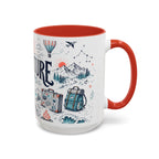 Adventure Awaits Coffee Mug | Class of 2026 Graduation Gift | Accent Color Ceramic 11oz 15oz