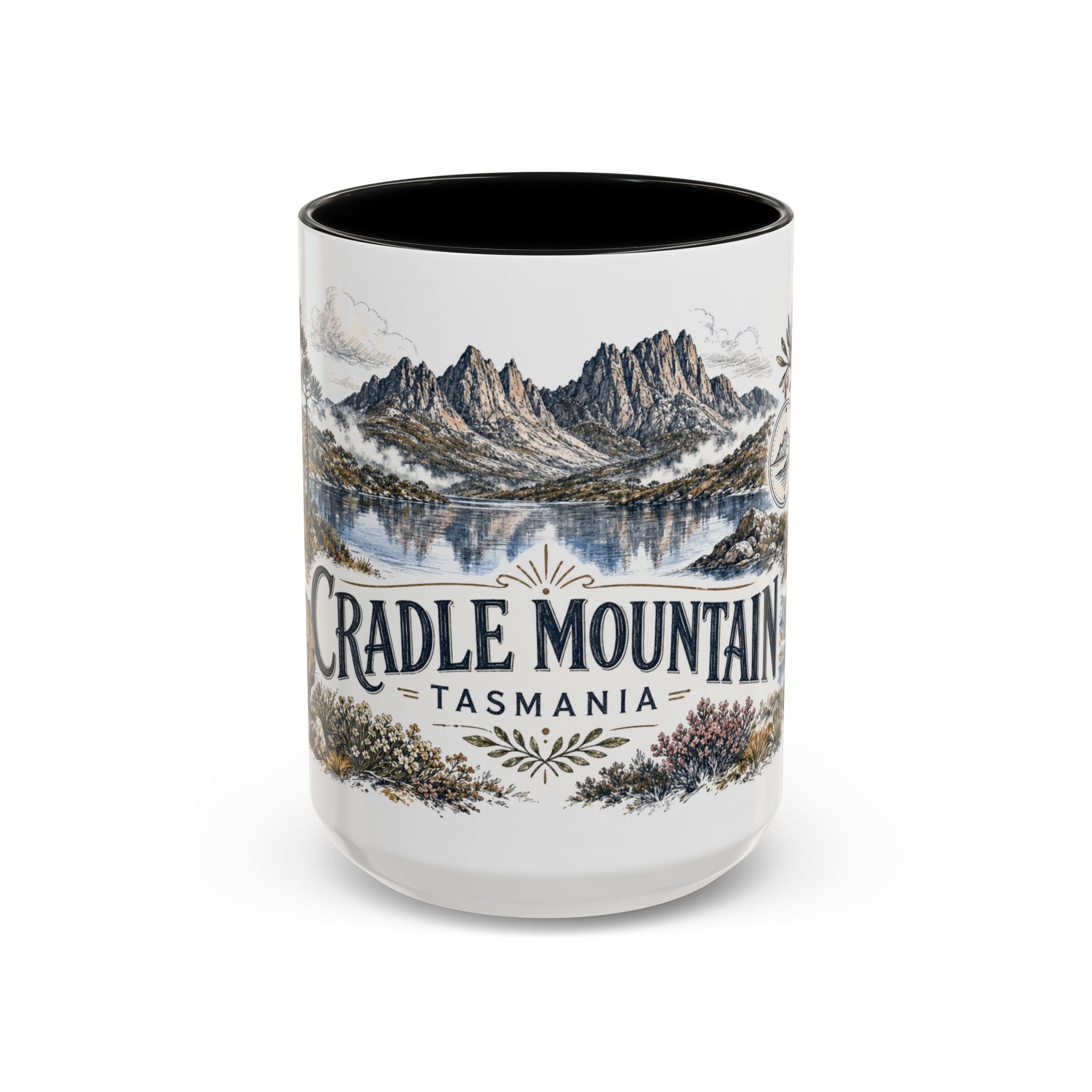 Cradle Mountain Mug, Tasmania Travel Souvenir, Bucket List Gift, Accent Ceramic Coffee Mug 11oz 15oz
