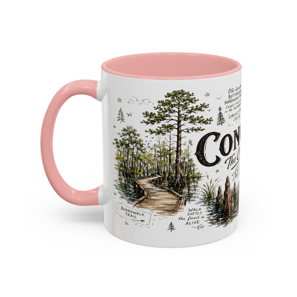 Congaree National Park Coffee Mug | South Carolina Forest Floodplain Gift | Accent Color Ceramic 11oz 15oz