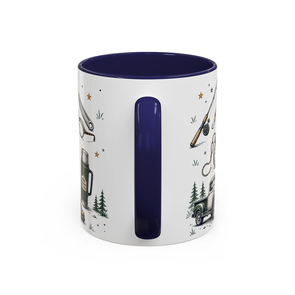 Grandpa The Legend Coffee Mug | Gift From Grandkids | Accent Color Ceramic 11oz 15oz