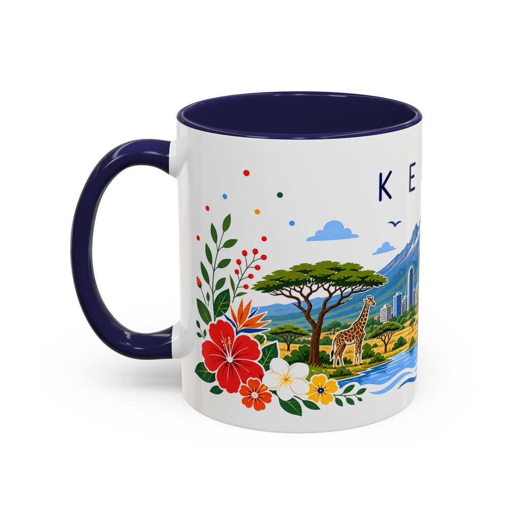 Kenya Coffee Mug | Travel Souvenir Accent Mug | Place Gift Ceramic Cup 11oz 15oz