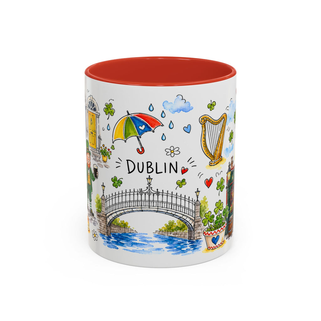 Dublin Travel Mug | European City Souvenir Accent Coffee Mug | 11oz 15oz Ceramic Cup