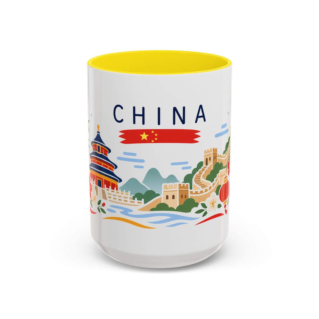 China Coffee Mug | Travel Souvenir Accent Mug | Country Gift Ceramic Cup 11oz 15oz