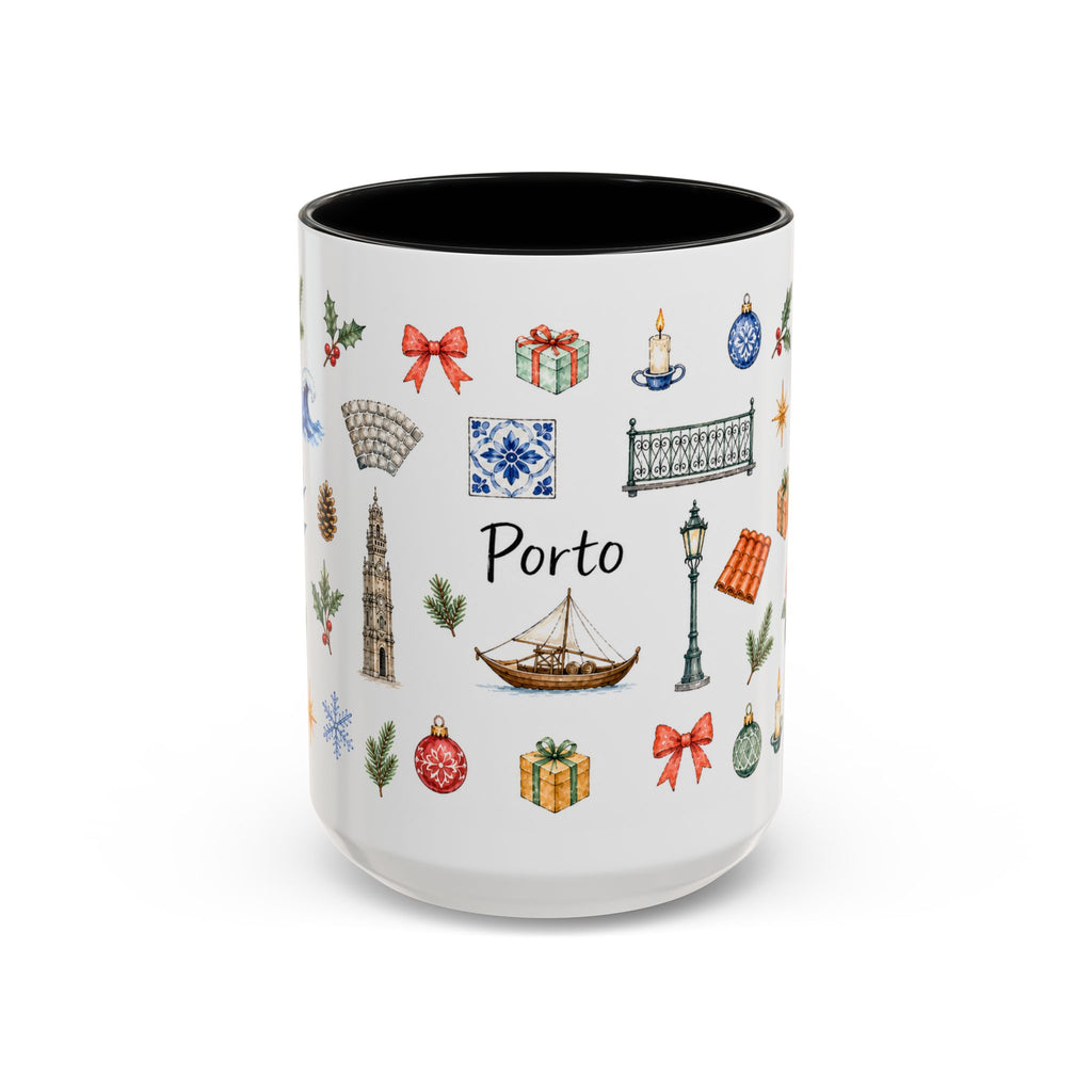Porto Christmas Mug | Watercolor City Souvenir, Travel Gift (11oz/15oz)
