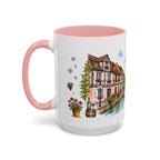 Colmar Illustrated Travel Mug | France Souvenir Accent Coffee Mug | 11oz 15oz Ceramic Cup