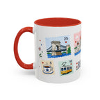 Budapest Coffee Mug | Postage Stamp Collage Mug | Travel Souvenir Accent Cup 11oz 15oz