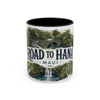 Road to Hana Mug, Maui Travel Souvenir, Bucket List Gift, Accent Ceramic Coffee Mug 11oz 15oz