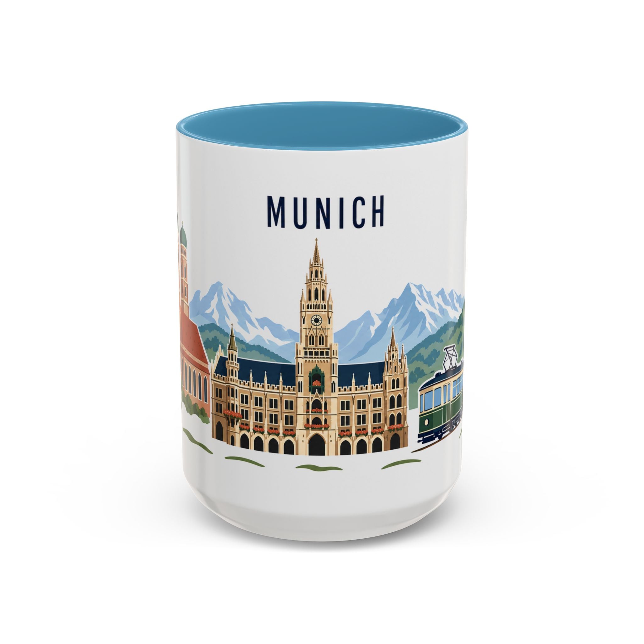 Munich Coffee Mug | Germany Travel Souvenir | Porcelain Decal City Gift | 11oz 15oz Accent Mug