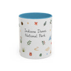 Indiana Dunes National Park Christmas Mug | Watercolor Travel Souvenir | Holiday Gift | Accent Ceramic Coffee Cup 11oz 15oz