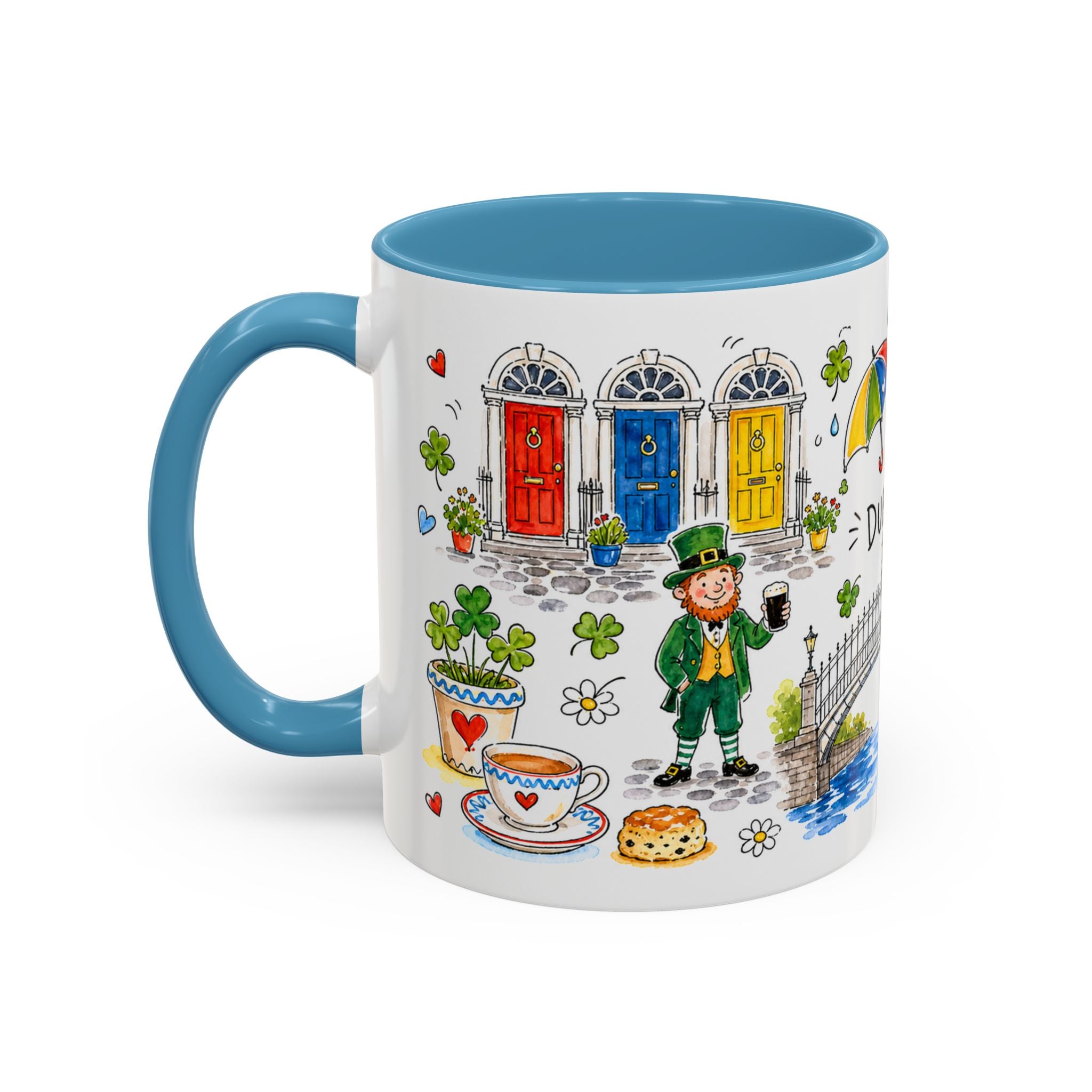 Dublin Travel Mug | European City Souvenir Accent Coffee Mug | 11oz 15oz Ceramic Cup
