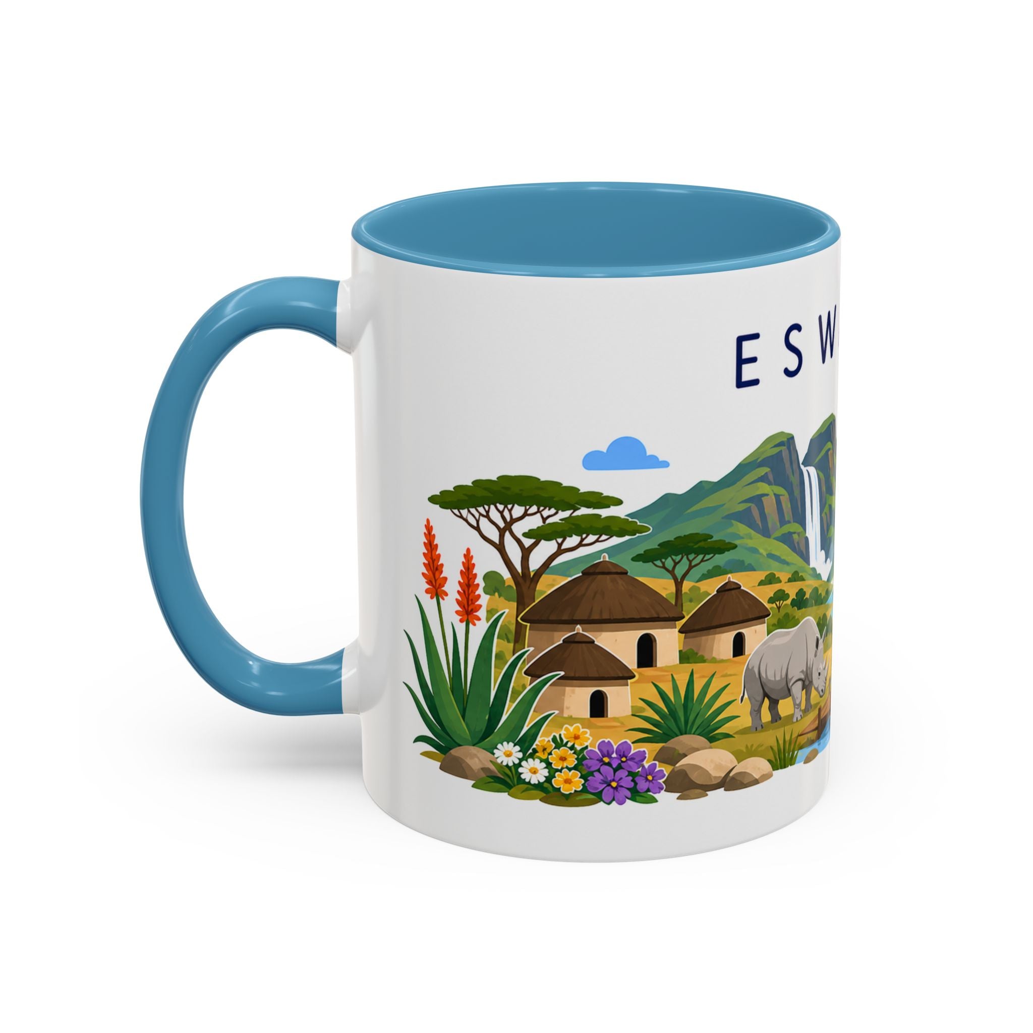 Eswatini Coffee Mug | Travel Souvenir Accent Mug | Country Gift Ceramic Cup 11oz 15oz