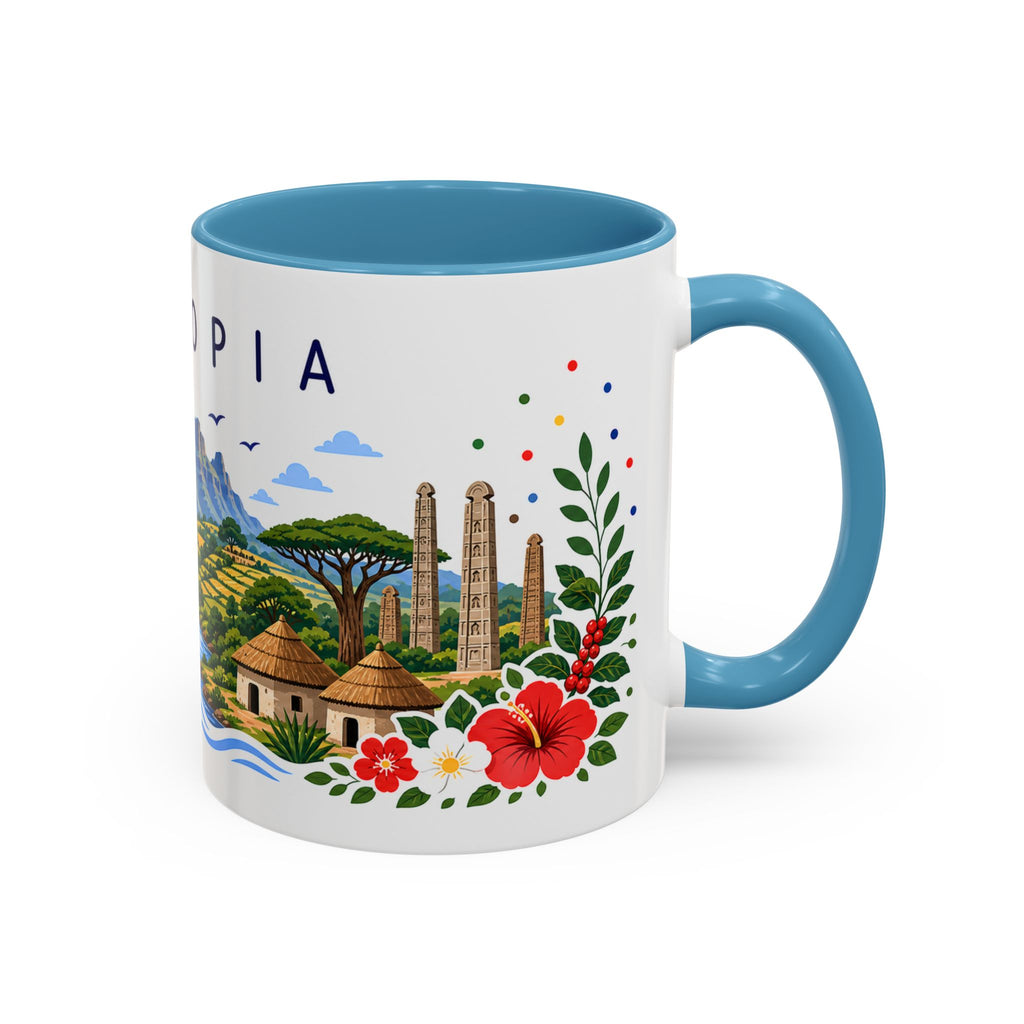 Ethiopia Coffee Mug | Travel Souvenir Accent Mug | Place Gift Ceramic Cup 11oz 15oz