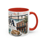 Tampa Coffee Mug | United States Travel Souvenir | Vintage Illustrated City Gift | 11 oz 15 oz Accent Mug