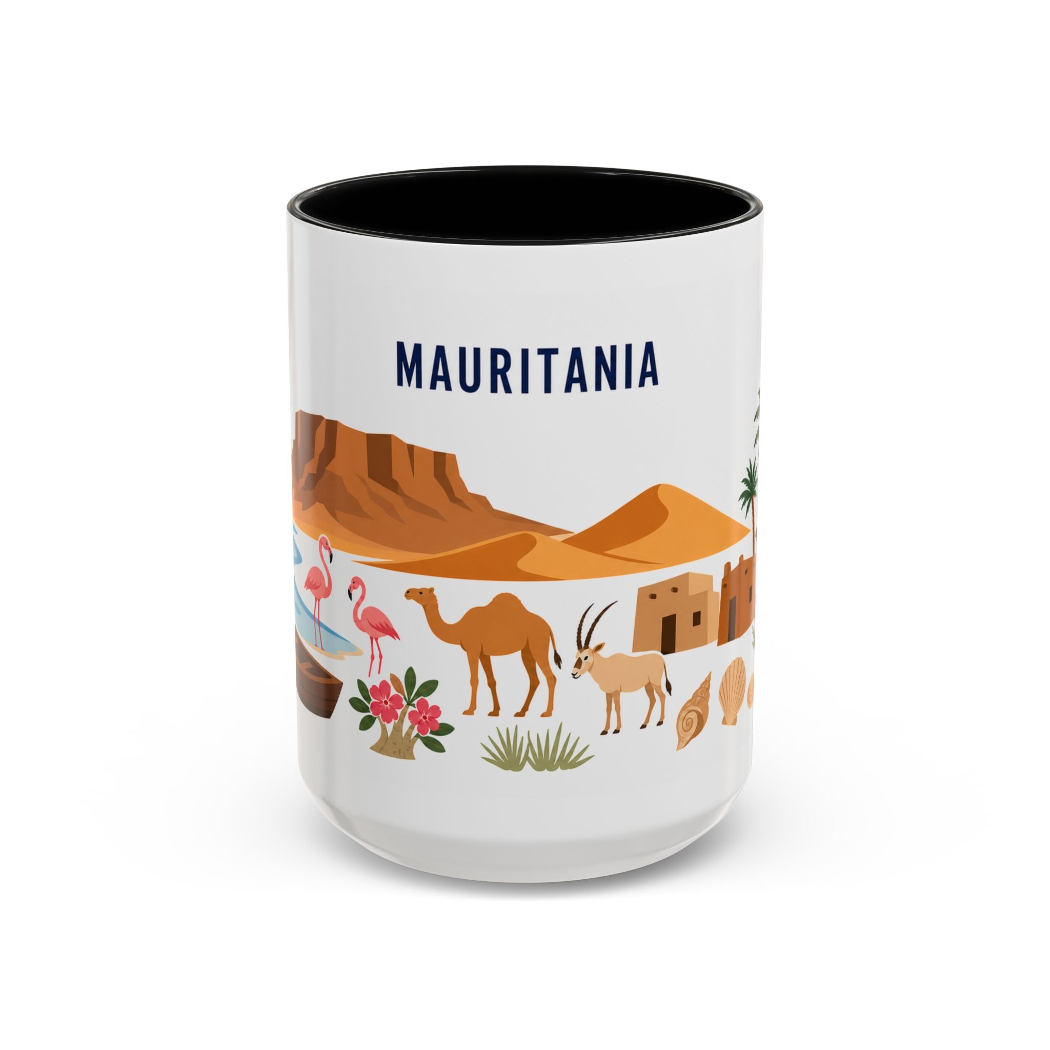 Mauritania Coffee Mug | Travel Souvenir Accent Mug | Country Gift Ceramic Cup 11oz 15oz