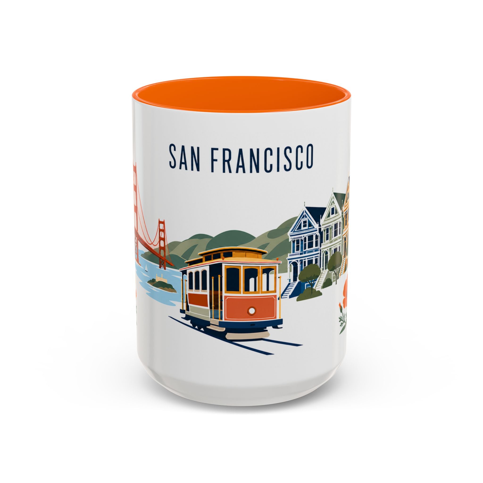 San Francisco Coffee Mug | United States Travel Souvenir | Porcelain Decal City Gift | 11oz 15oz Accent Mug