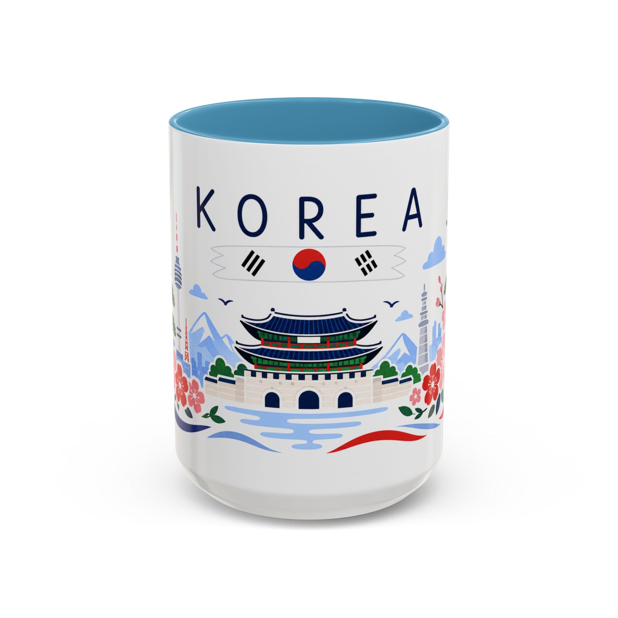 South Korea Coffee Mug | Travel Souvenir Accent Mug | Country Gift Ceramic Cup 11oz 15oz