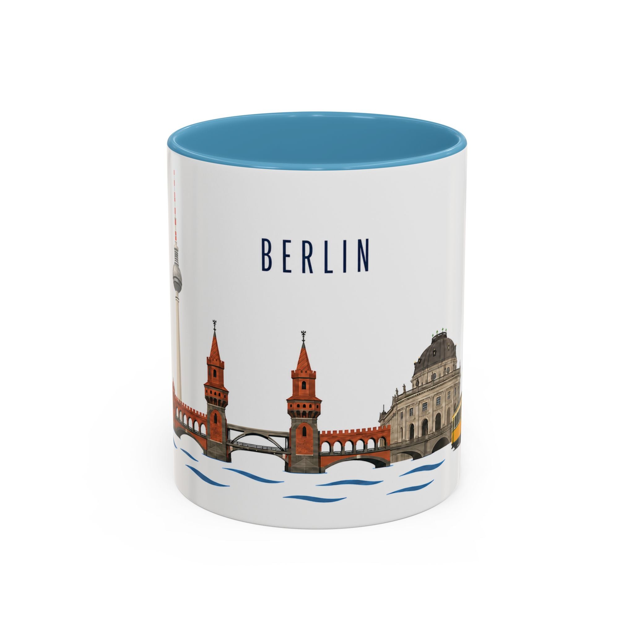 Berlin Coffee Mug | Germany Travel Souvenir | Porcelain Decal City Gift | 11oz 15oz Accent Mug