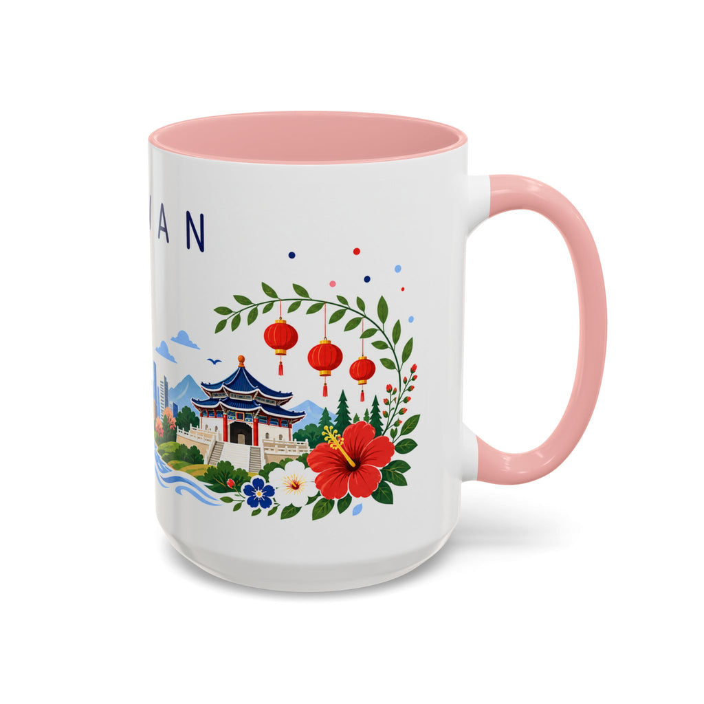 Taiwan Coffee Mug | Travel Souvenir Accent Mug | Place Gift Ceramic Cup 11oz 15oz