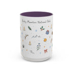Rocky Mountain National Park Christmas Mug | Watercolor Travel Souvenir | Holiday Gift | Accent Ceramic Coffee Cup 11oz 15oz