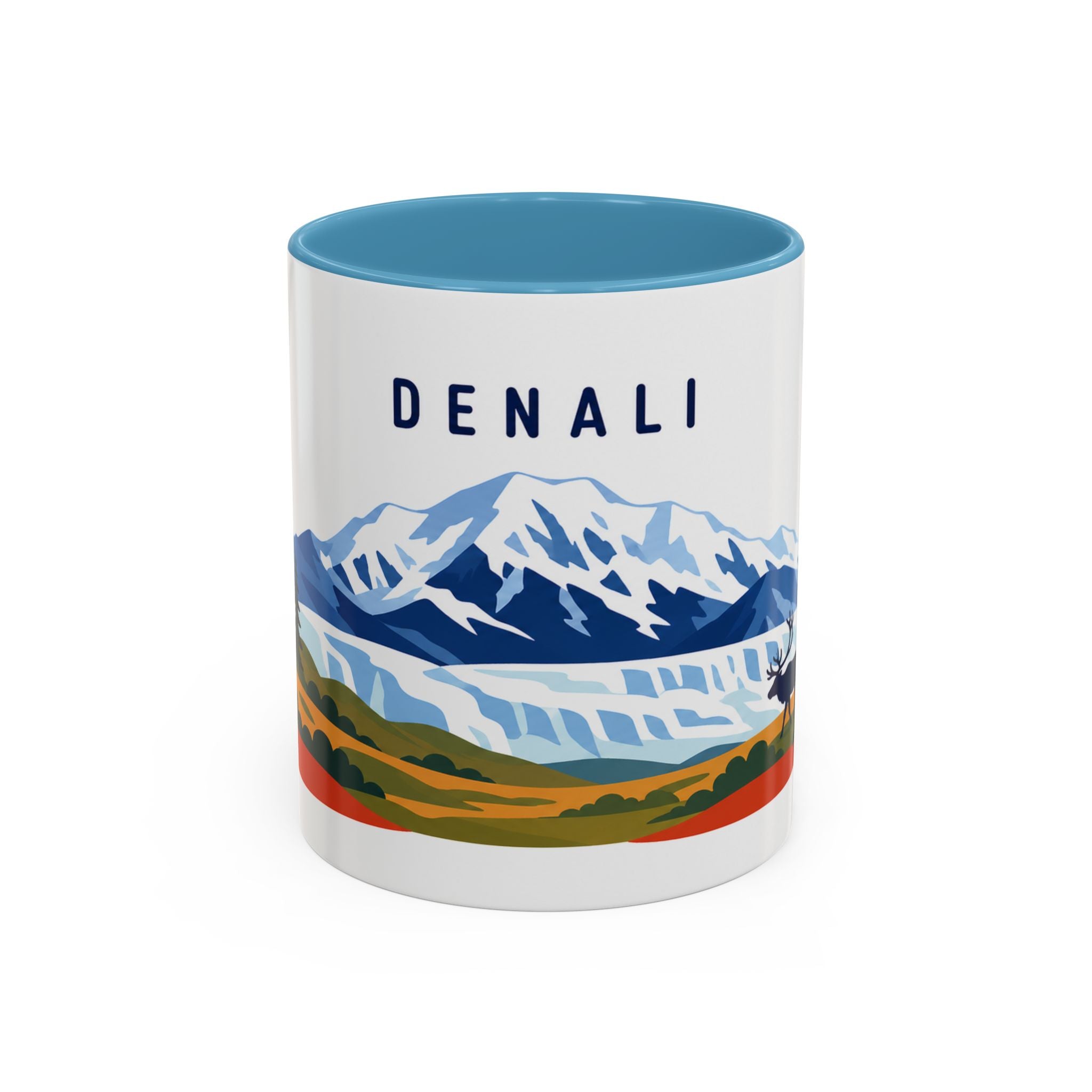 Denali Coffee Mug | Travel Destination Souvenir Gift | Accent Color Ceramic 11oz 15oz