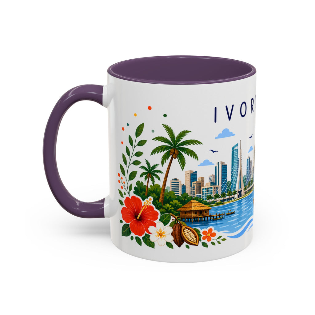 Ivory Coast Coffee Mug | Travel Souvenir Accent Mug | Place Gift Ceramic Cup 11oz 15oz