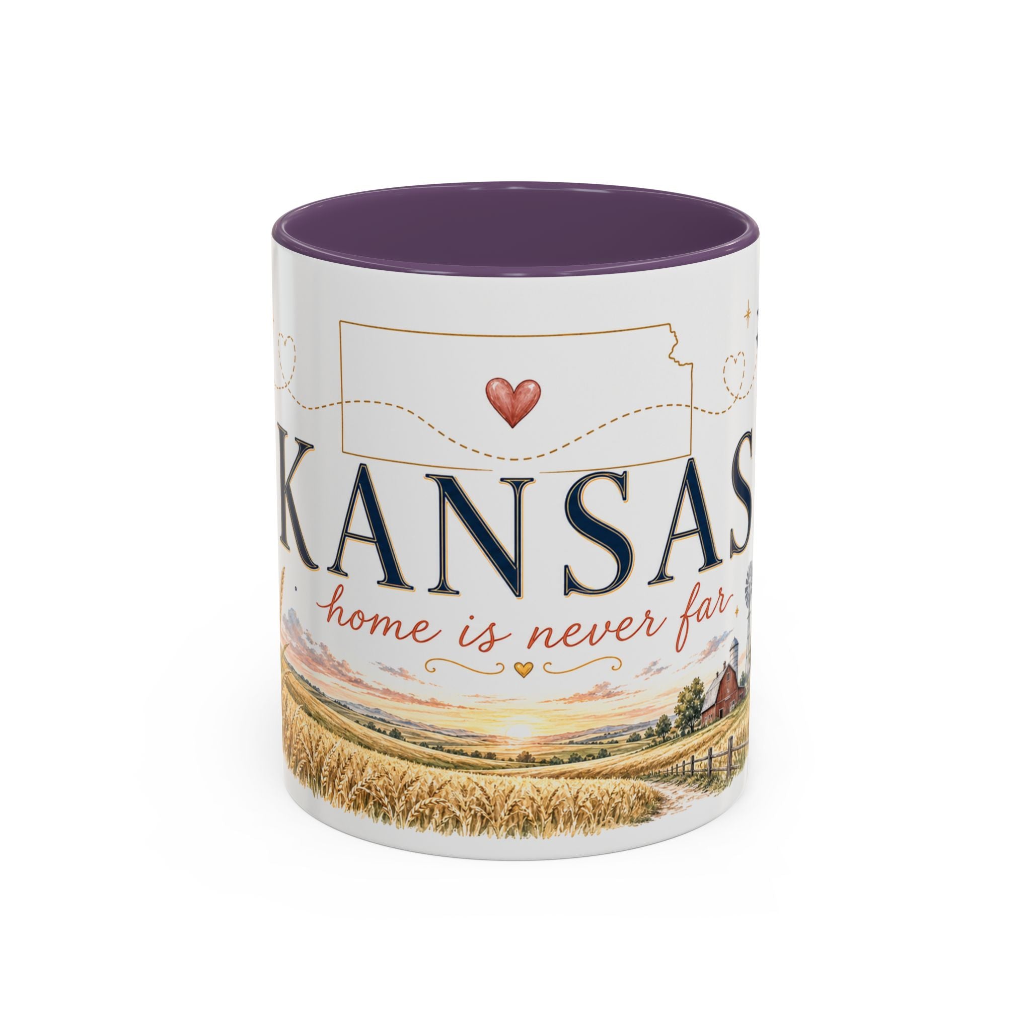 Kansas Home State Mug | Sunflower Prairie Landscape Coffee Cup