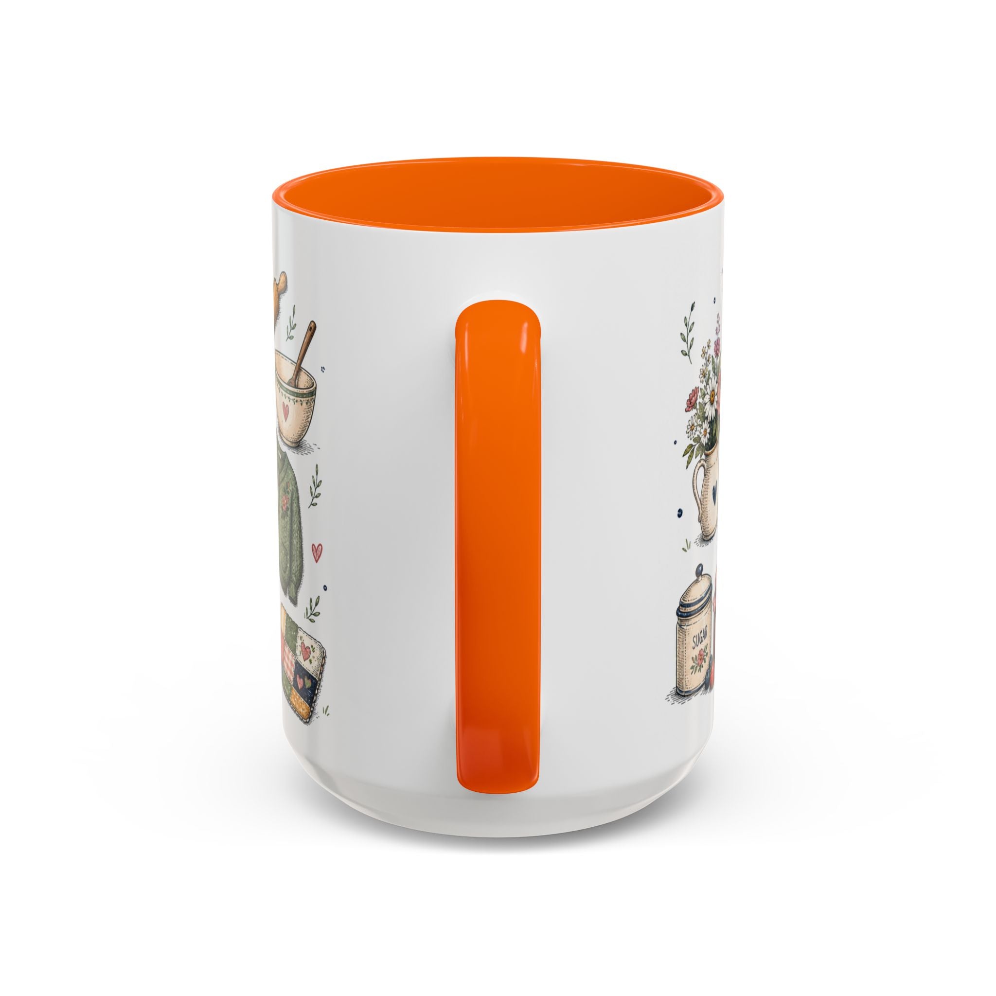 Grandma Makes Life Sweeter Coffee Mug | Gift From Grandkids | Accent Color Ceramic 11oz 15oz
