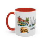 Oklahoma City Illustrated Travel Mug | City Souvenir Accent Coffee Mug | 11oz 15oz Ceramic Cup
