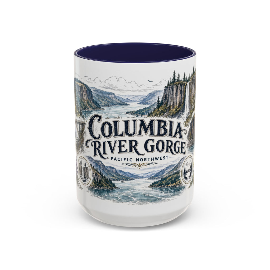 Columbia River Gorge Mug, Pacific Northwest Travel Souvenir, Bucket List Gift, Accent Ceramic Coffee Mug 11oz 15oz