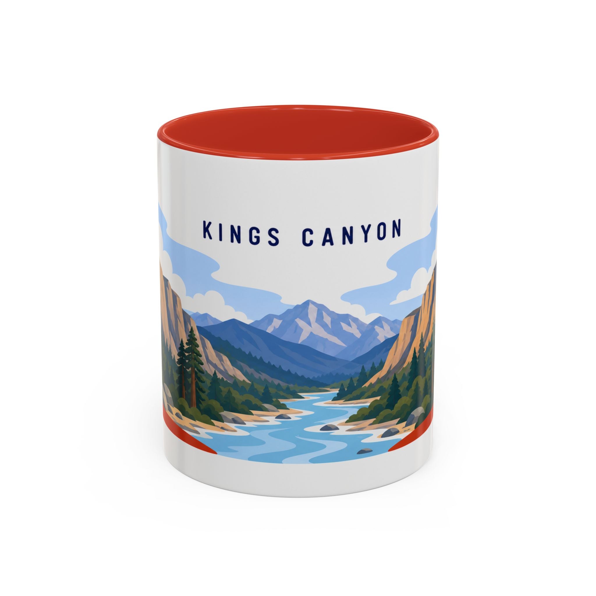 Kings Canyon National Park Coffee Mug | Solid Color Block Park Souvenir | 11oz 15oz Accent Mug
