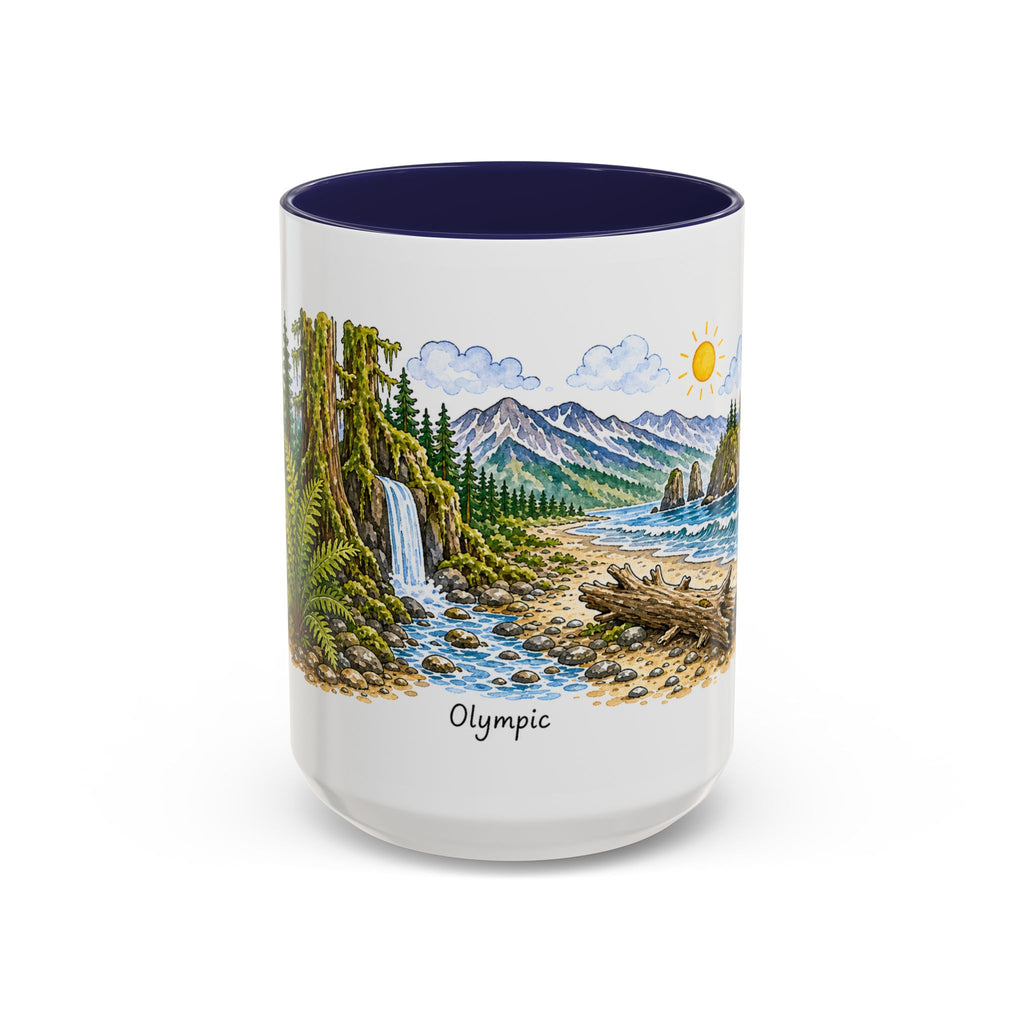 Olympic National Park Mug | US Travel Souvenir Accent Coffee Mug | 11oz 15oz Ceramic Cup