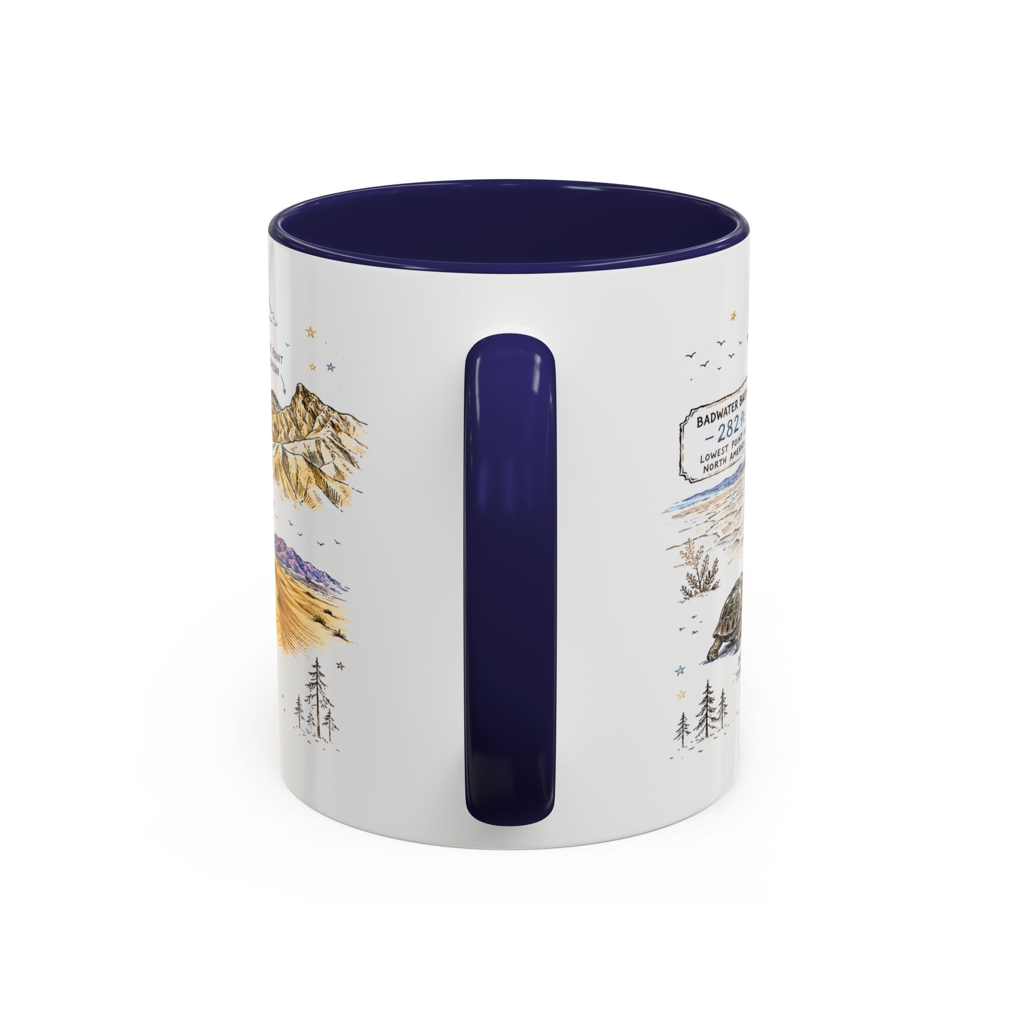 Death Valley National Park Coffee Mug | California Desert Hiking Camping Gift | Accent Color Ceramic 11oz 15oz