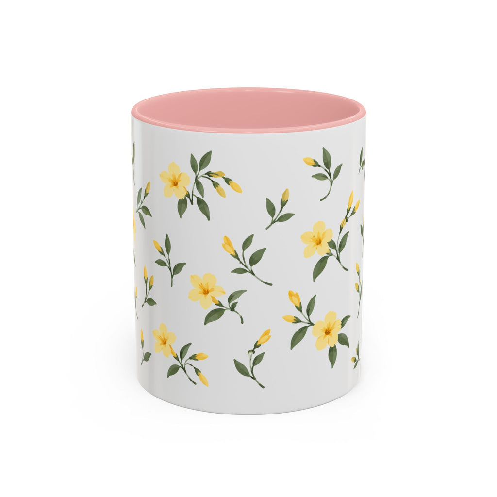 South Carolina Yellow Jessamine Mug, State Flower Floral Coffee Cup, 11oz Botanical Gift