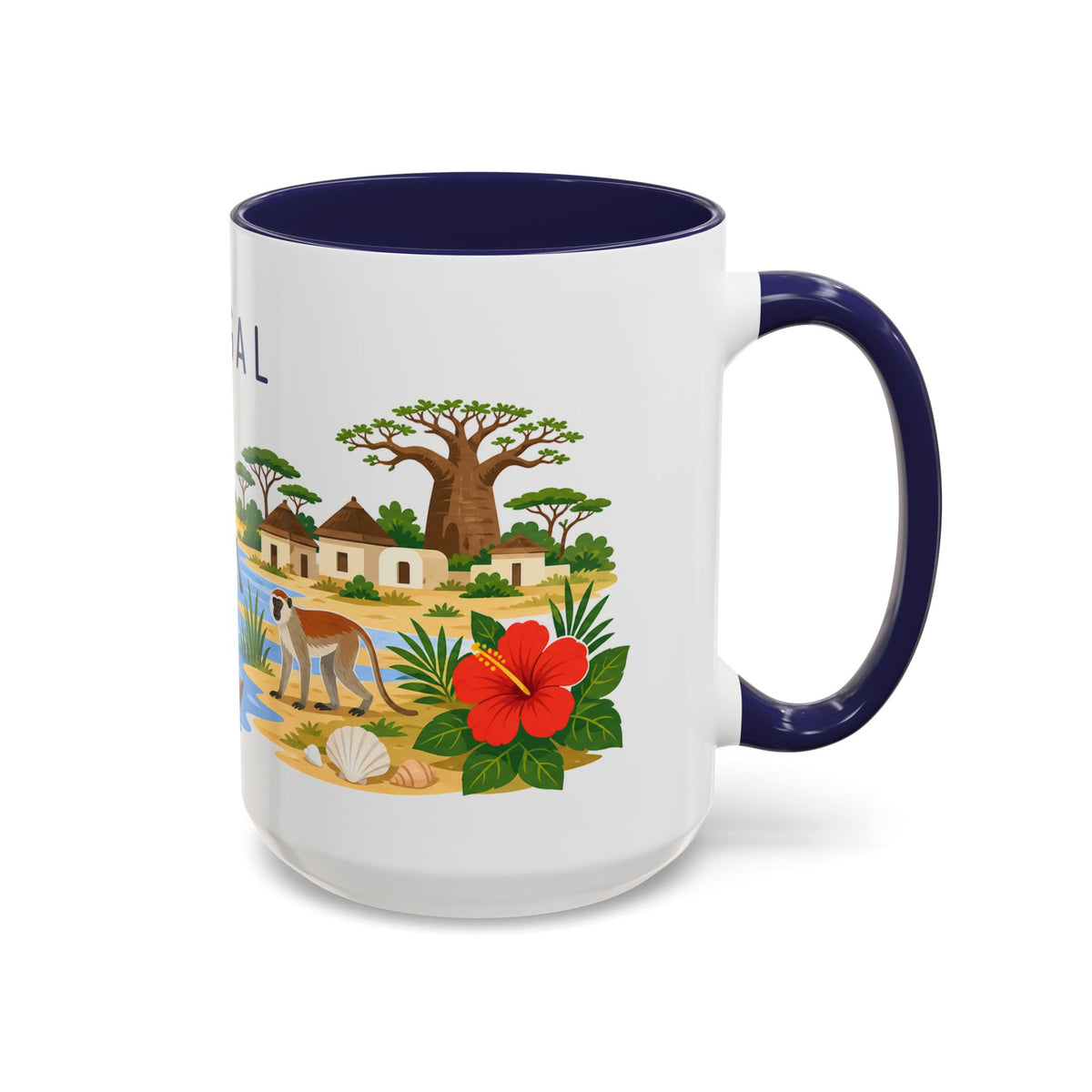Senegal Soccer Coffee Mug | World Cup Fan Gift | Accent Color Ceramic 11oz 15oz Match Day Cup