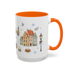 Prague Christmas Mug | Watercolor Travel Souvenir | Holiday Gift | Accent Ceramic Coffee Cup 11oz 15oz