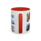Stockholm Illustrated Travel Mug | City Souvenir Accent Coffee Mug | 11oz 15oz Ceramic Cup