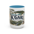 K'gari Mug, Australia Travel Souvenir, Bucket List Gift, Accent Ceramic Coffee Mug 11oz 15oz